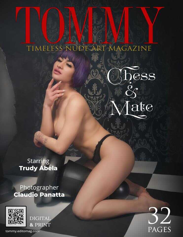 Trudy Abela - Chess And Mate cover - Tommy Nude Art Magazine