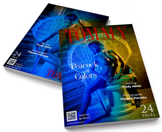 Trudy Abela - Peacock Colors perspective covers - Tommy Nude Art Magazine