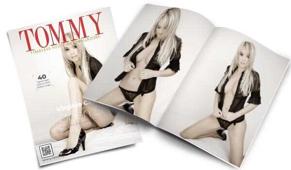 Virginie Caprice - Open Shirt perspective covers - Tommy Nude Art Magazine