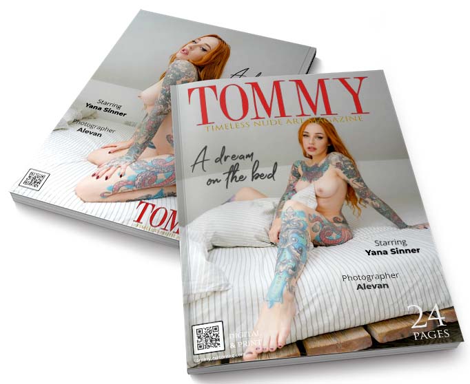 Yana Sinner - A dream on the bed perspective covers - Tommy Nude Art Magazine