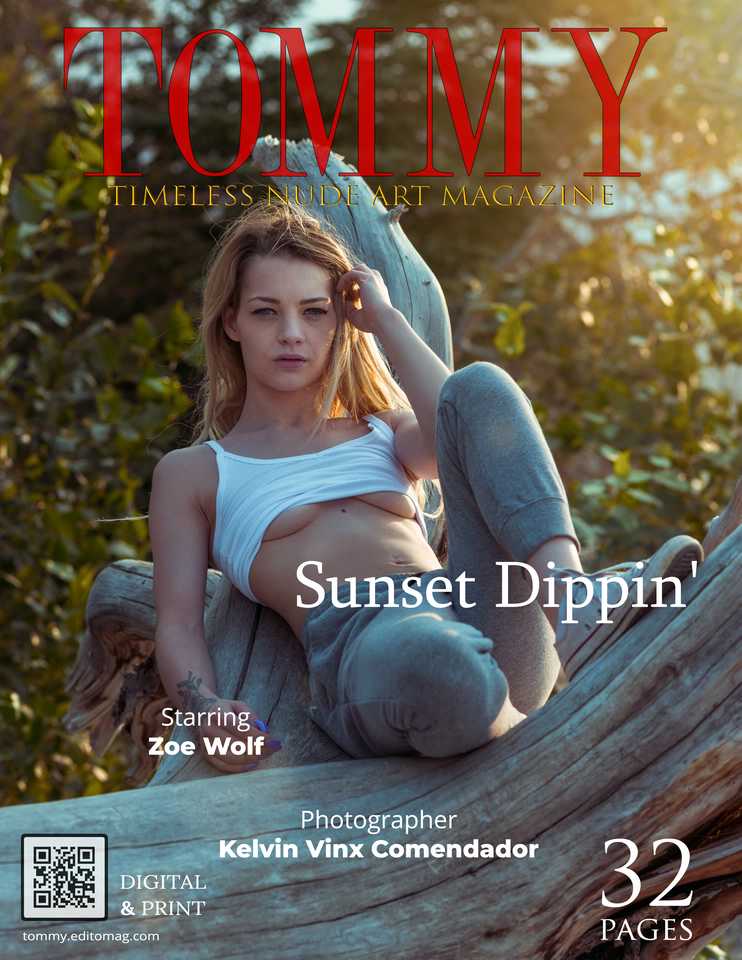Zoe Wolf - Sunset Dippin cover - Tommy Nude Art Magazine