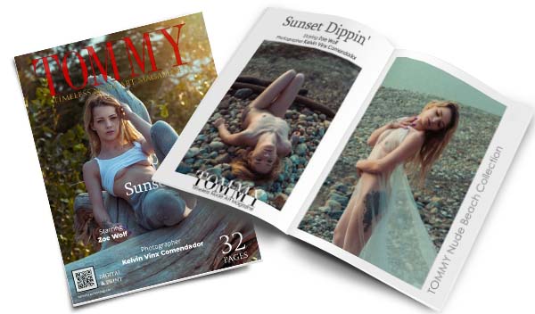 Zoe Wolf - Sunset Dippin perspective covers - Tommy Nude Art Magazine